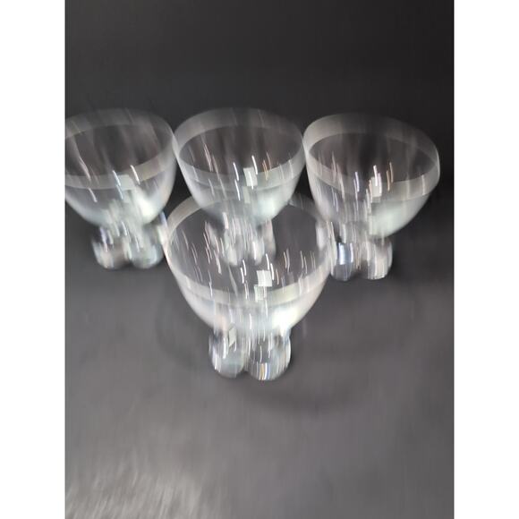 Tiffin Franciscan Du Jour Champagne Glasses, Set of 4 Tall Sherbet Glasses, Vtg - Picture 5 of 9